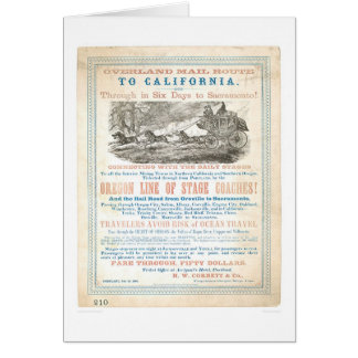 Overland Mail Route to CA 1866 (1257A) -Unrestored