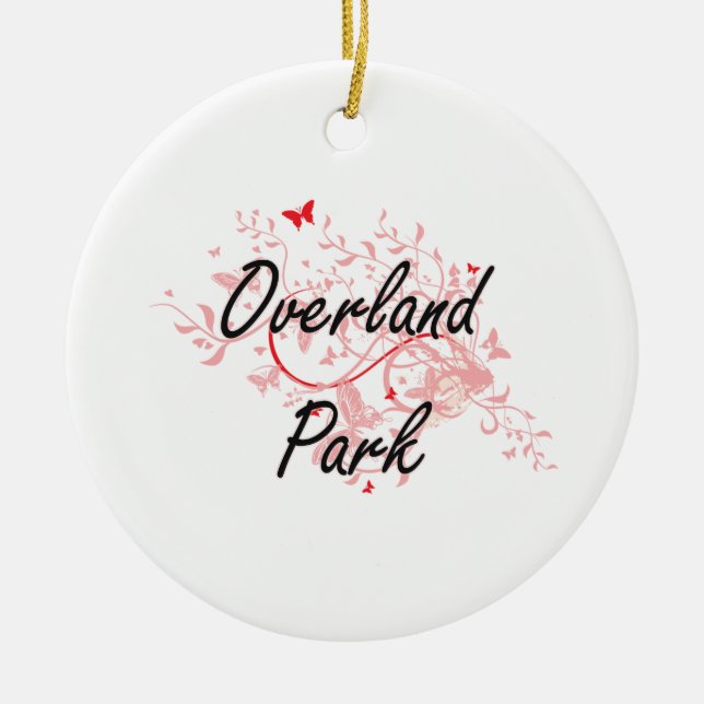 Overland Park Kansas City Artistic design with but Ceramic Tree Decoration (Front)