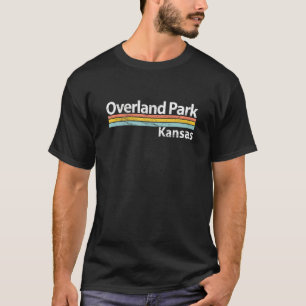 Overland Park  Kansas  Worn Retro Stripes T-Shirt