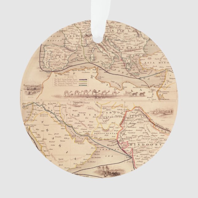 Overland Route to India Ornament (Front)