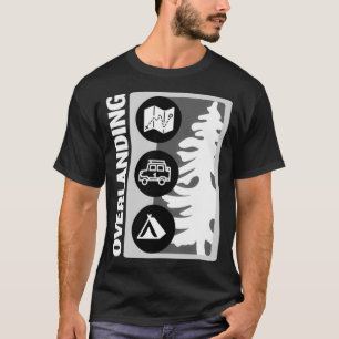 Overlanding Icons Map 4x4 Tent  T-Shirt