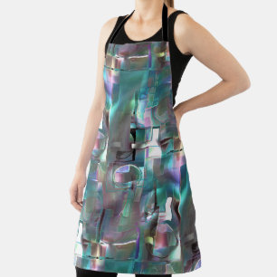 Overlap of gradient green and coloured in soft neo apron
