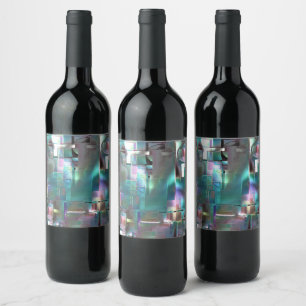 Overlap of gradient green and coloured in soft neo wine label