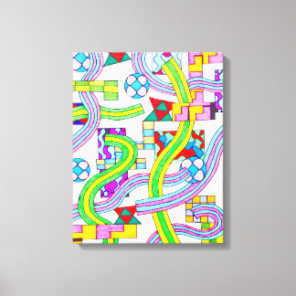 Overlapped with Curves Canvas Print