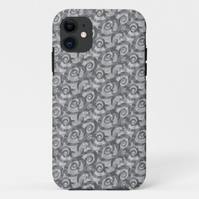 Overlapping Abstract Spirals Pattern Case-Mate iPhone Case (Back)