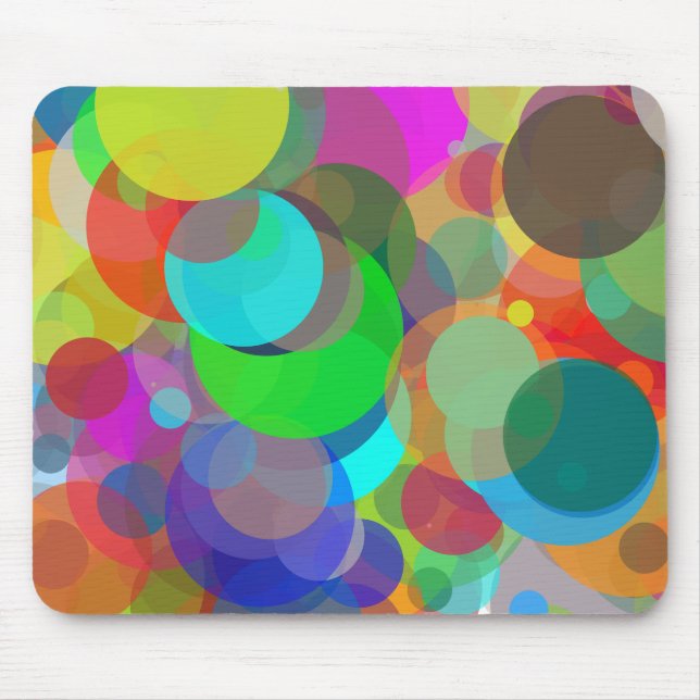 Overlapping Circles Background Mouse Mat (Front)