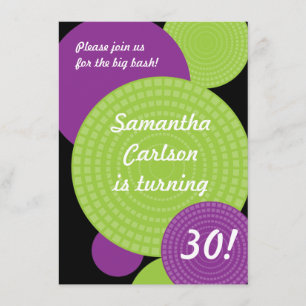 Overlapping Circles Birthday Invitation