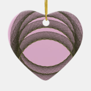 overlapping circles in purple background abstract ceramic tree decoration
