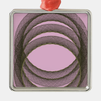 overlapping circles in purple background abstract metal tree decoration