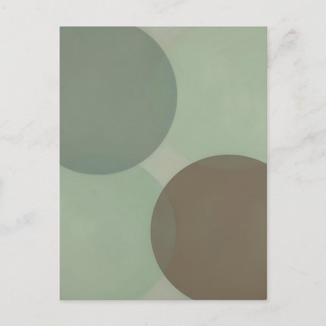 Overlapping Circles Minimalist Abstract Postcard (Front)