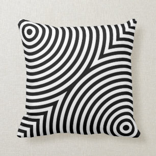 Overlapping Concentric Circles Cushion