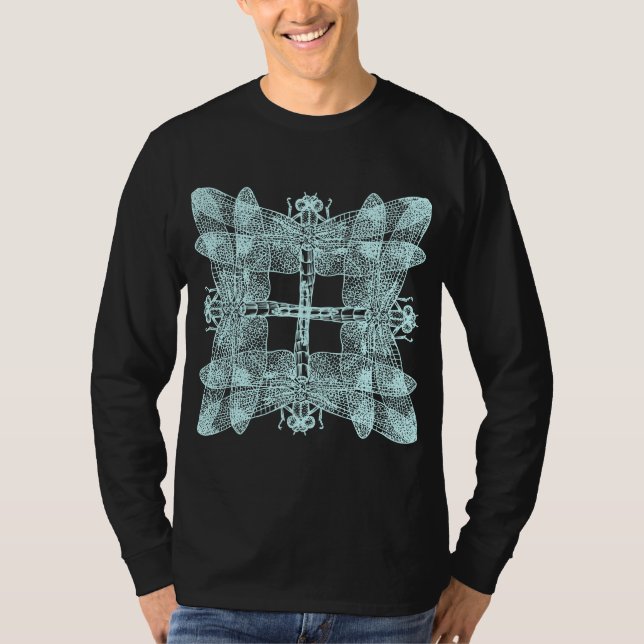Overlapping Dragonflies Squared T-Shirt (Front)