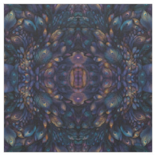 overlapping feathers fabric