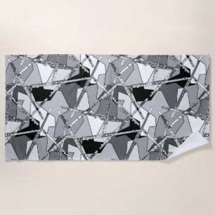 Overlapping Flutes Beach Towel