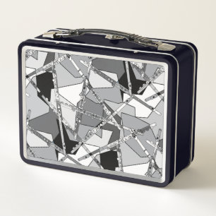 Overlapping Flutes Metal Lunch Box