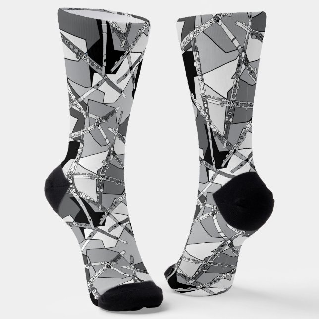 Overlapping Flutes Socks (Angled)