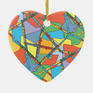 Overlapping Flutes Throw Pillow Ceramic Tree Decoration