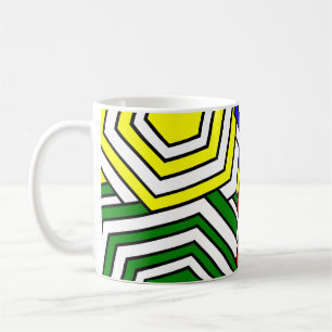 Overlapping Hexagons  Coffee Mug