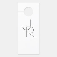 Overlapping Initials | Black On White