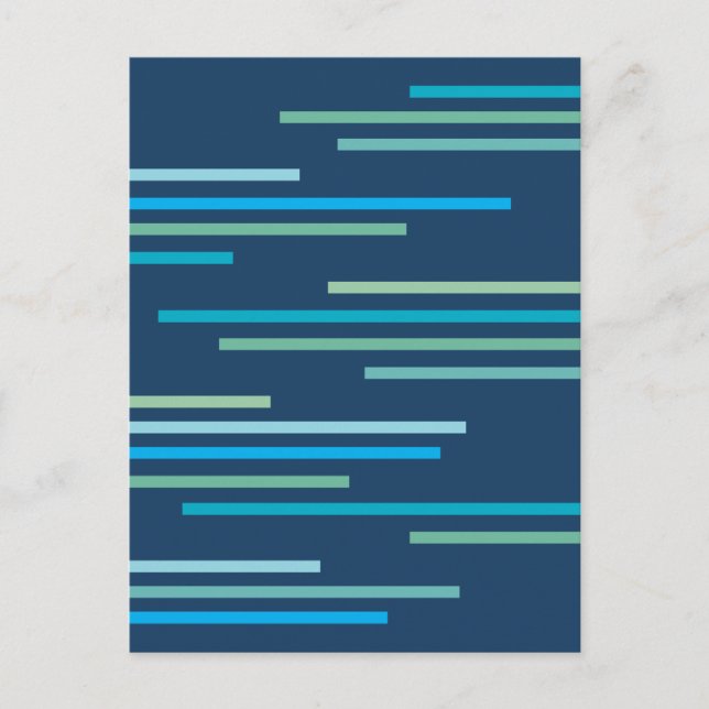 Overlapping Lines Abstract Design Postcard (Front)