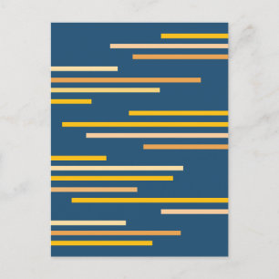 Overlapping Lines Abstract Design Postcard
