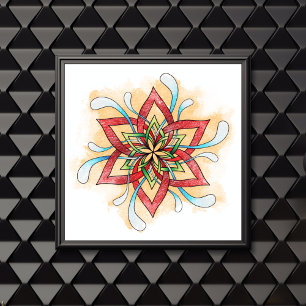 Overlapping Mandala Adult Colouring Poster