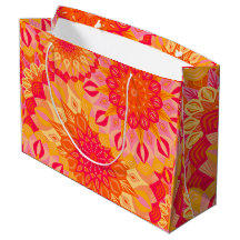 Overlapping Mandala Orange Pink Yellow