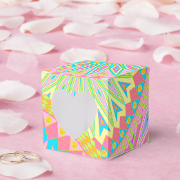 Overlapping Mandala Pink Blue Yellow Mint Purple Favour Box