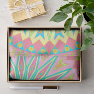 Overlapping Mandala Pink Blue Yellow Mint Purple Tissue Paper