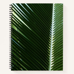 Overlapping Palm Fronds Tropical Green Abstract Notebook