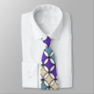Overlapping Pastel Toned Circles Tie