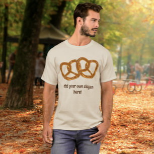 Overlapping Pretzel Knots - add slogan to bread T-Shirt