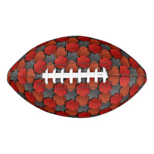 Overlapping red hexagons and 'grey star' american football
