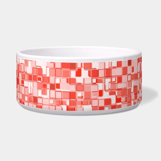 Overlapping small squares, tones of red or coral (Front)