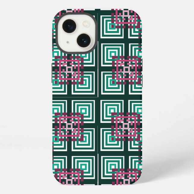Overlapping Squares  iPhone Case (Back)