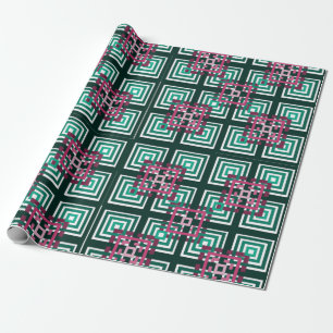 Overlapping Squares Wrapping Paper