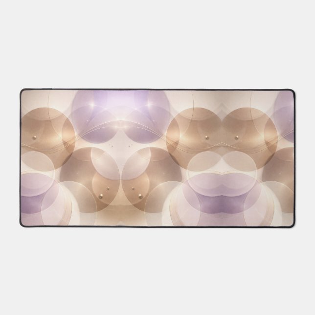 Overlapping translucent circles AI art  Desk Mat (Front)