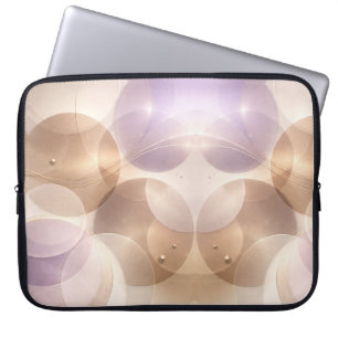 Overlapping translucent circles AI art Laptop Sleeve
