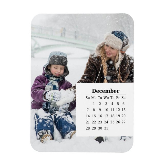 Overlay Calendar December 2025 Magnet (Vertical)