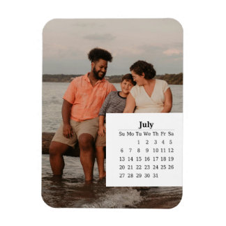 Overlay Calendar July 2025 Magnet