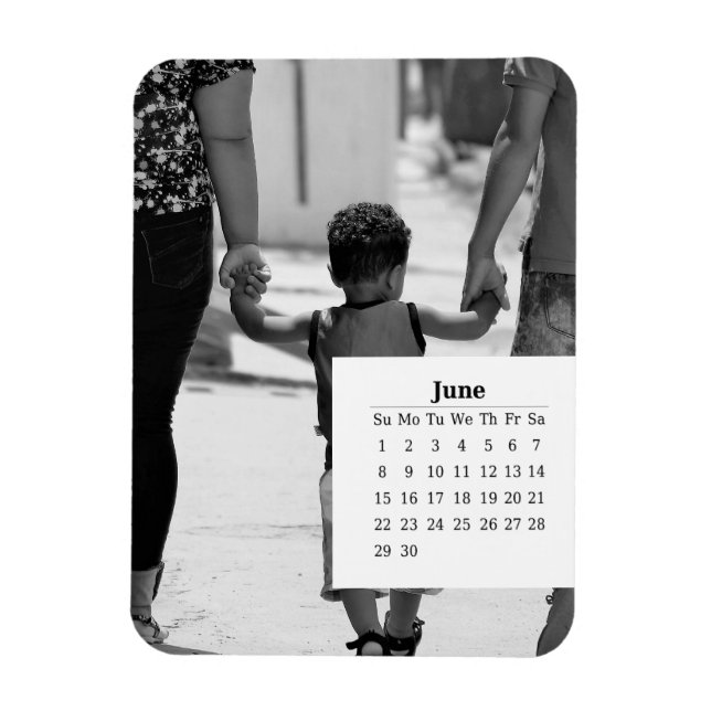 Overlay Calendar June 2025 Magnet (Vertical)