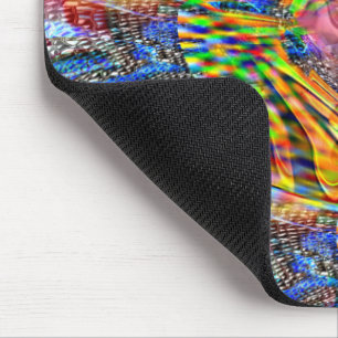 Overlay of clear vivid colors on rough background mouse mat