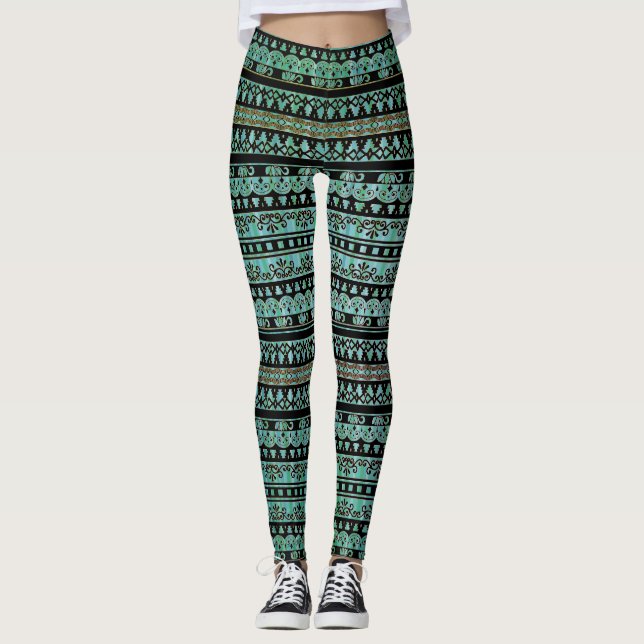 Overlay of Lace Leggings (Front)