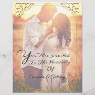 Overlay photo budget elegant wedding invitation fl flyer