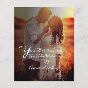 Overlay photo budget elegant wedding invitation fl flyer