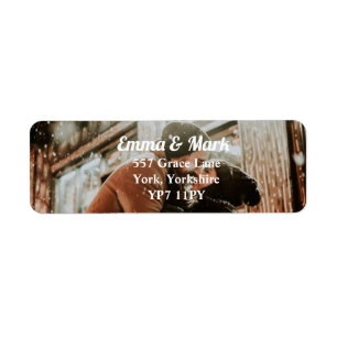 Overlay Photo Wedding Address Label