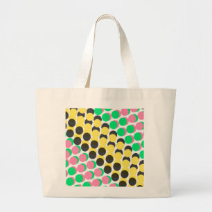 Overlayed Dots Large Tote Bag