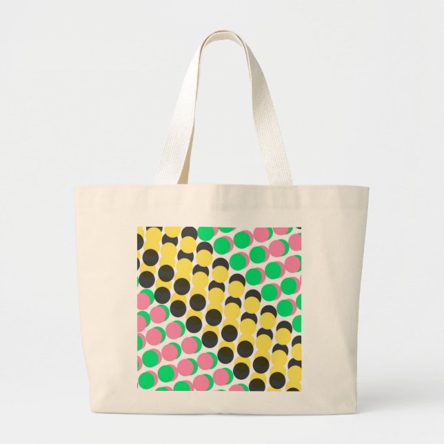Overlayed Dots Large Tote Bag (Front)