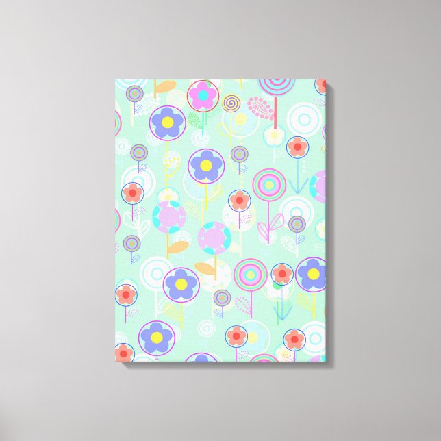 Overlayer Flowers Canvas Print (Front)