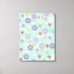 Overlayer Flowers Canvas Print